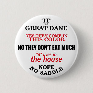 Badge Rond 5 Cm Réponses de marche de great dane