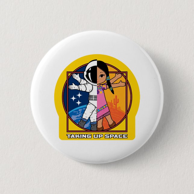 Badge Rond 5 Cm Reprendre le logo de l'espace (Devant)