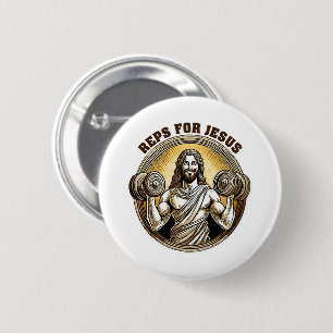 Badge Rond 5 Cm Reps pour Jésus