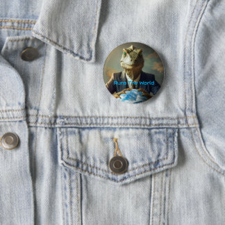 Badge Rond 5 Cm Reptilians Run The World