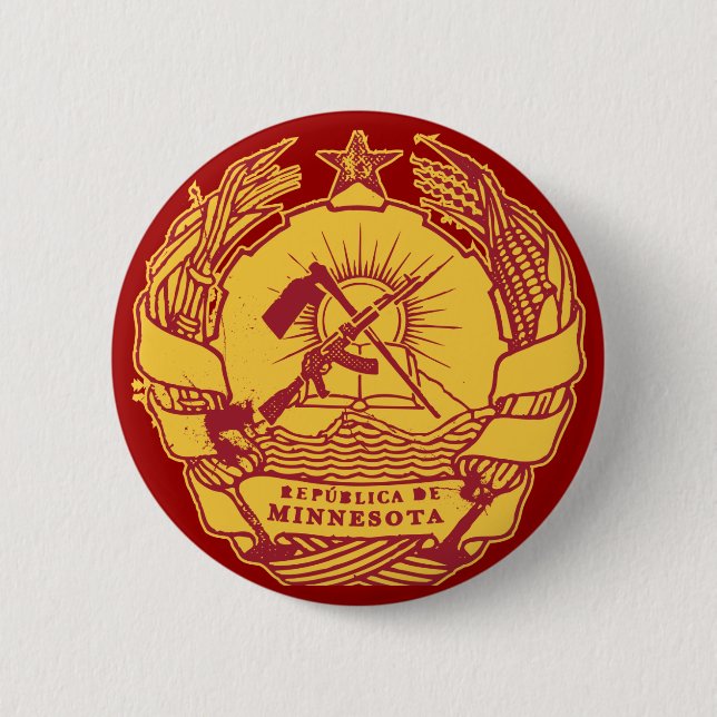 Badge Rond 5 Cm Republica De Minnesota (Devant)