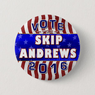 Badge Rond 5 Cm Républicain 2016 de président élection d'Andrew