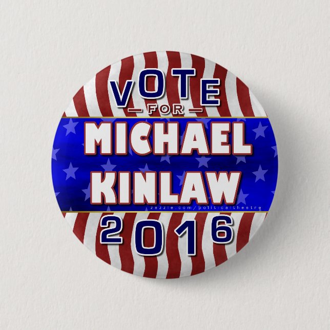 Badge Rond 5 Cm Républicain 2016 de président élection de Michael (Devant)