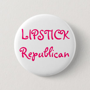 Badge Rond 5 Cm Républicain de ROUGE À LÈVRES