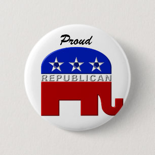 Badge Rond 5 Cm Républicain fier : Pin
