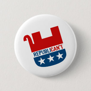 BADGE ROND 5 CM RÉPUBLICAIN NON