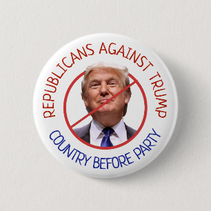 Badge Rond 5 Cm Républicains contre l'atout, pays devant partie