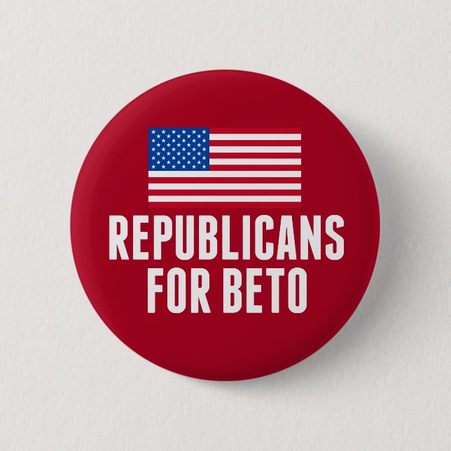 Badge Rond 5 Cm Républicains pour Beto O'Rourke 2020 (Devant)