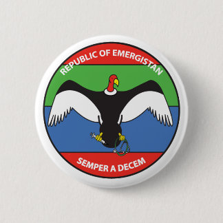 Badge Rond 5 Cm République de bouton de logo d'Emergistan