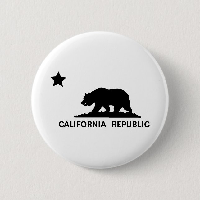Badge Rond 5 Cm République de Californie (Devant)