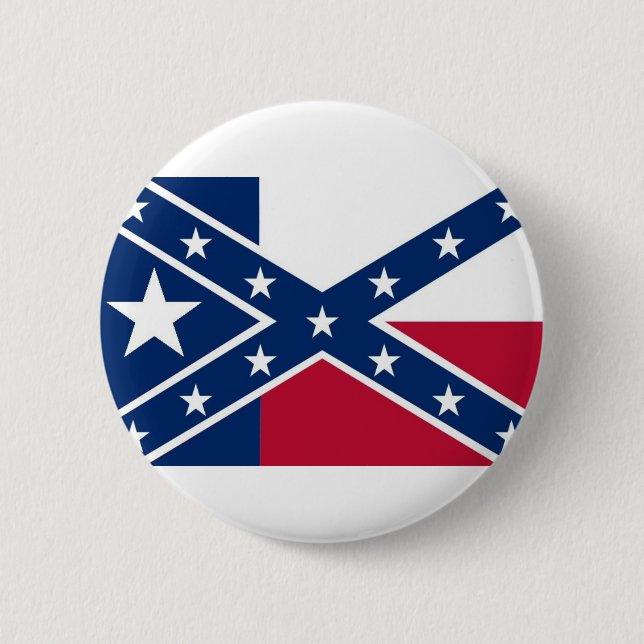 Badge Rond 5 Cm République de drapeau du Texas (Devant)