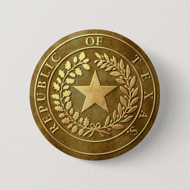 Badge Rond 5 Cm République de joint du Texas (Devant)