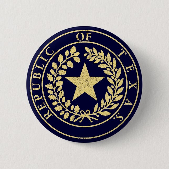 Badge Rond 5 Cm République de joint du Texas (Devant)