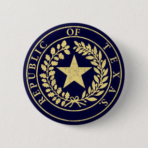Badge Rond 5 Cm République de joint du Texas