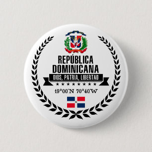 Badge Rond 5 Cm République dominicaine