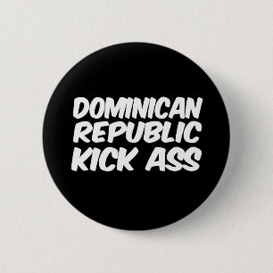 BADGE ROND 5 CM RÉPUBLIQUE DOMINICAINE