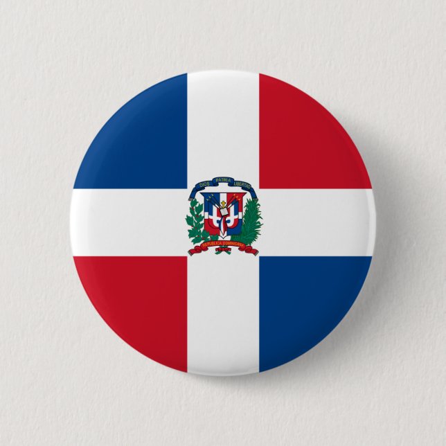 Badge Rond 5 Cm république dominicaine (Devant)