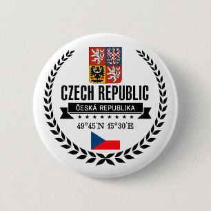 Badge Rond 5 Cm République Tchèque