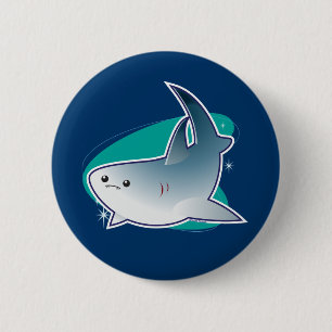 Badge Rond 5 Cm Requin !