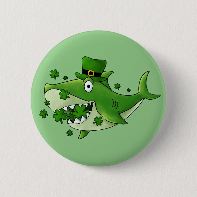 Badge Rond 5 Cm Requin irlandais (Devant)