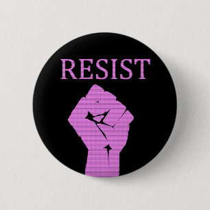 Badge Rond 5 Cm Résister à Donald Trump et à ses politiques Premie