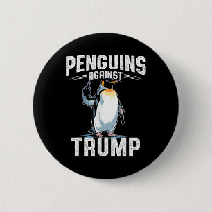 Badge Rond 5 Cm Résister aux pingouins contre Trump - Faire de l'i
