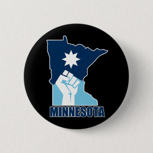 Badge Rond 5 Cm Résister Poing Levant Minnesota