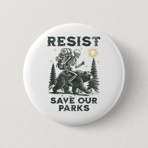 Badge Rond 5 Cm Résistez À Sauver Nos Parcs Aller Nos Parcs Nation