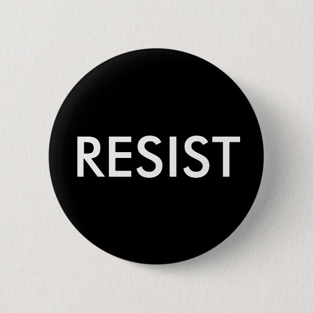 Badge Rond 5 Cm "RÉSISTEZ" au bouton (Devant)