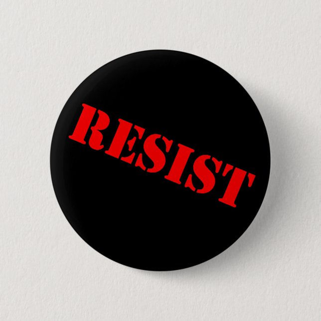 Badge Rond 5 Cm RÉSISTEZ au bouton-angle de BOUTON de POCHOIR (Devant)