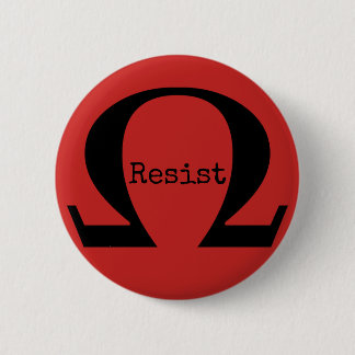 Badge Rond 5 Cm Résistez au bouton (rouge)
