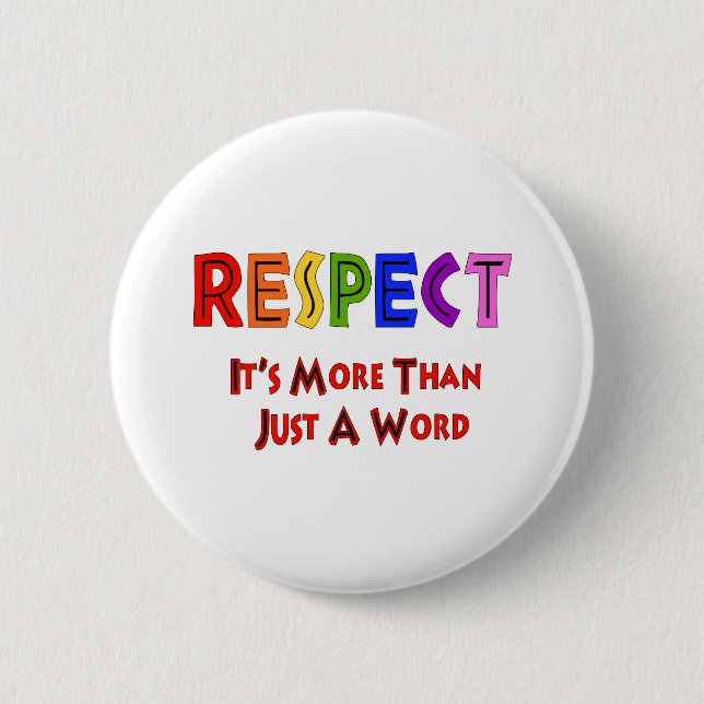 Badge Rond 5 Cm Respect d'arc-en-ciel (Devant)