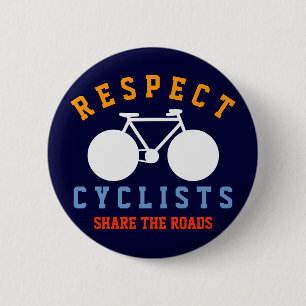 Badge Rond 5 Cm respecter les cyclistes, vélo