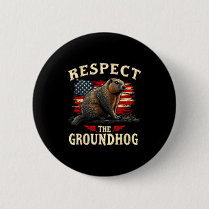 Badge Rond 5 Cm Respectez le marmotte Joyuse jour de la marmotte _