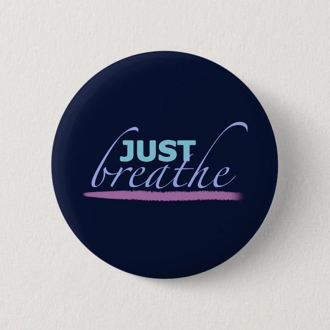 Badge Rond 5 Cm Respire (Devant)