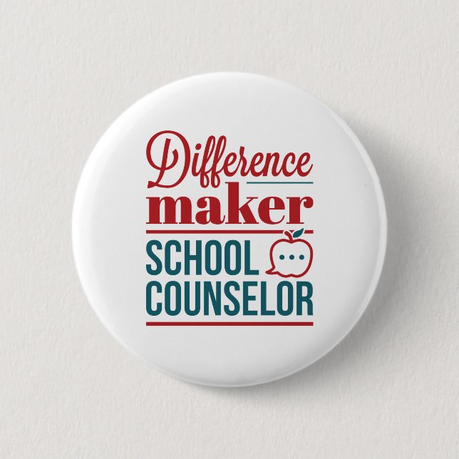 Badge Rond 5 Cm Responsable de la différence du conseiller scolair (Devant)