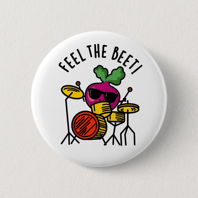 Badge Rond 5 Cm Ressentez La Beet Funny Veggie Pun (Devant)