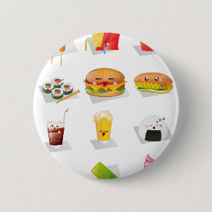 Badge Rond 5 Cm restauration rapide kawaii
