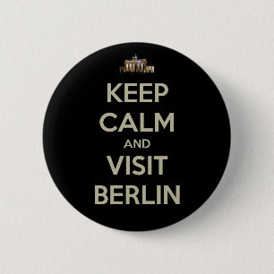 Badge Rond 5 Cm rester calme visite berlin
