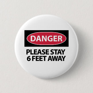 Badge Rond 5 Cm Restez à 2 mètres