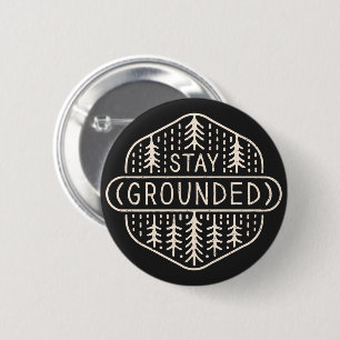 Badge Rond 5 Cm Restez à la base de la baignade dans la forêt