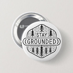 Badge Rond 5 Cm Restez au sol