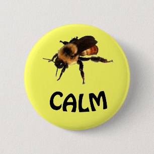 Badge Rond 5 Cm Restez calme