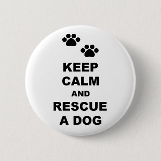 Badge Rond 5 Cm Restez calme et Secourez un chien