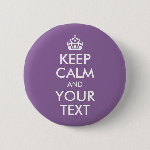 Badge Rond 5 Cm Restez calme et votre texte