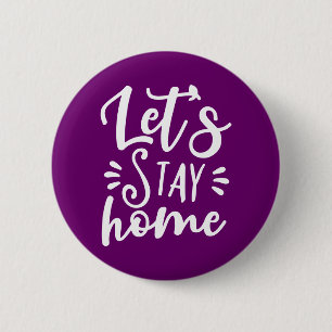 Badge Rond 5 Cm Restons à la maison violet