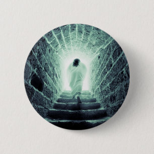 Badge Rond 5 Cm Résurrection des boutons de Jésus Christ