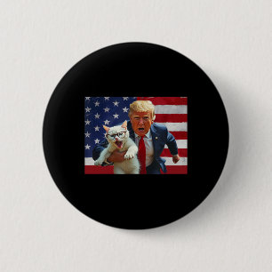 Badge Rond 5 Cm Rétablir la sécurité des chats Trump chats pour Tr