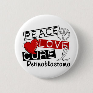 Badge Rond 5 Cm Rétinoblastome de traitement d'amour de paix