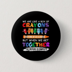 Badge Rond 5 Cm Retour à l'école Enseignant Nous sommes comme une